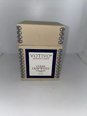 Votivo Clean Crisp White Aromatic Candle 6.8oz Brand New • $30