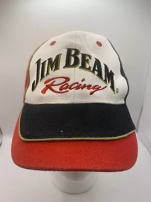 Jim Beam Racing Adjustable Cap Hat Red White Black V8 Vintage FREE POSTAGE • $16.96