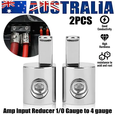 Pair Car Audio Power/Ground 1/0 Gauge To 4 Gauge Amp Input Reducers Wire Reducer • $16.99