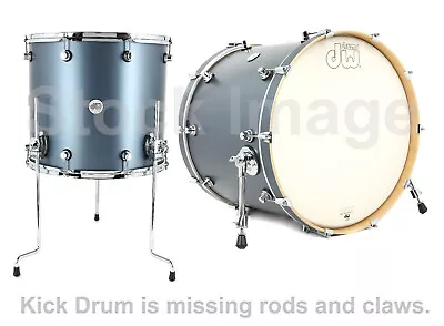 DW Design Series 22  Bass Drum And 16  Floor Tom - Blue Slate • $448