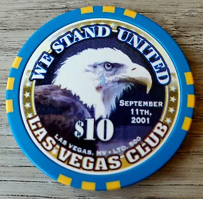 $10 Las Vegas Club We Stand United Casino Chip • $10.99