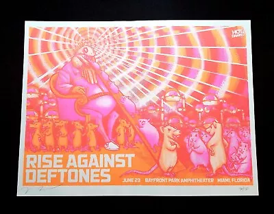 $100 • Buy Deftones & Rise Against Miami 06/23/2017 Concert Poster