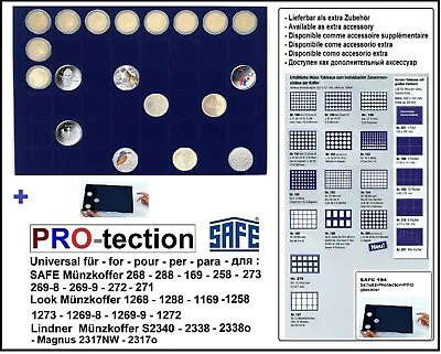 Coin Trays 48 Square Compartments 34mm Blue Safe 184 +194 Protective Slip Pro • £10.19