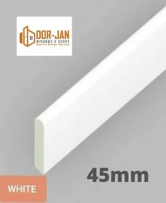 45mm White UPVC Plastic Trim Cloaking Fillet Window Bead - Length 1m - 5m COILED • £11.58
