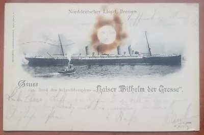 KAISER WILHELM DER GROSSE (North German Lloyd) RARE & UNIQUE CARD - 1898 • $60