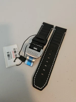 $400 • Buy Panerai Ferrari Watch 24mm OEM Black & Yellow Leather Watch Strap & Buckle