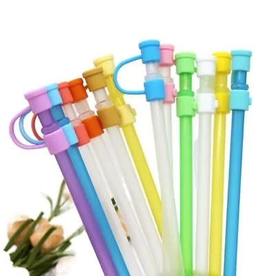 20pcs Lilo & Stitch Straw Cover Cap Straw Topper Reusable Straw Covers For  6mm Straws Cute Tumbler Cup Accessories