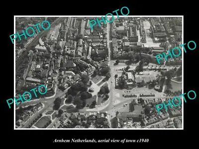 $9 • Buy OLD 8x6 HISTORIC PHOTO ARNHEM NETHERLANDS HOLLAND TOWN AERIAL VIEW C1940 4