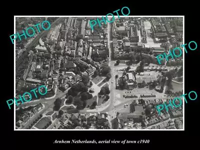 $9 • Buy OLD 8x6 HISTORIC PHOTO ARNHEM NETHERLANDS HOLLAND TOWN AERIAL VIEW C1940 4