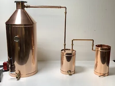 20 Gallon Copper Moonshine Still W/Electric Heating System And 4  Cap Logic Cap • $1099