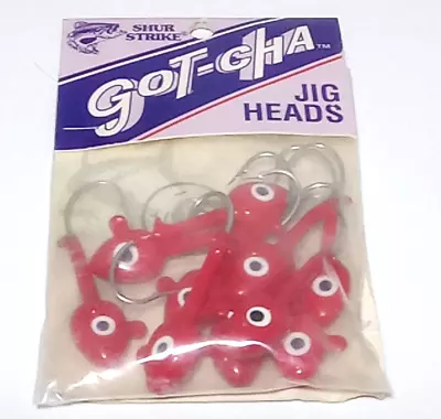 Sea Striker Got-cha Jig Heads Lure Red 1/2 Oz. Qty. 10  • $7.50