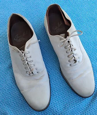 Vintage 1940s (?) Etonic Arch Solid Comfort Saddle Oxford Shoes Sz 9 C • $35