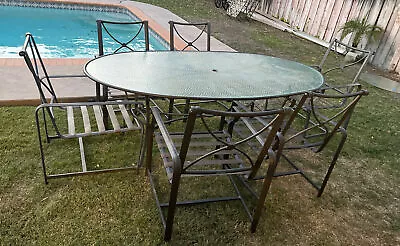 Vintage Brown Jordan  Patio Furniture Set 7 Piece Chair And Table • $1000