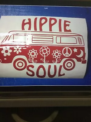 Vw Volkswagen Van Bus Hippie Soul Decal Sticker • $7