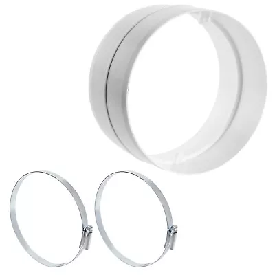 £8.75 • Buy Vent Hose Extension Adaptor Kit 6  152mm Cooker Hood Duct Connector + Clips X 2
