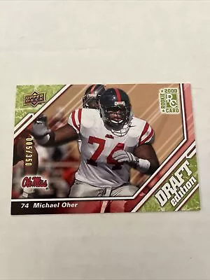 2009 Upper Deck NFL Draft Edition Michael Oher RC  Card No. 44 ‘#d 5/350 • $3.49