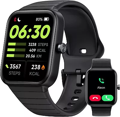 Smart Watch Men Alexa Call Answer Touch Screen Fitness Tracker IP68 Waterproof • £28.49