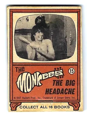 Monkees Flip Book No.15 The Big Headache Topps 1967 Excellent Condition • $18.74