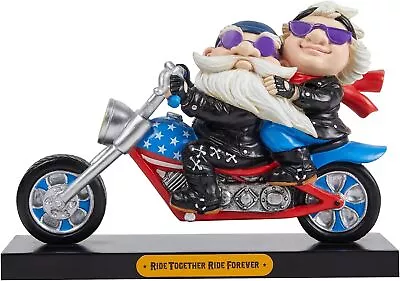 Motorcycle Decoration Biker Couple Sculpture Polyresin Retro Cool 7.6 Inch • $99.99