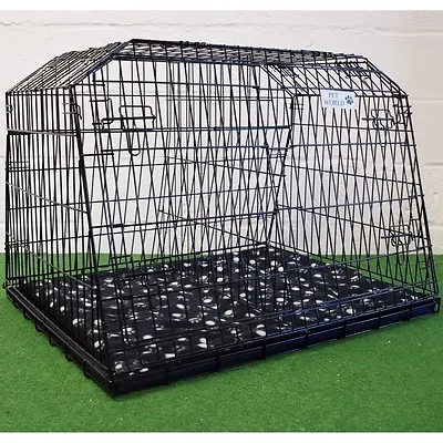 PET WORLD 38L Sloping Estate Car Dog Cage Travel 4x4 Crate Puppy Guard • £220.95