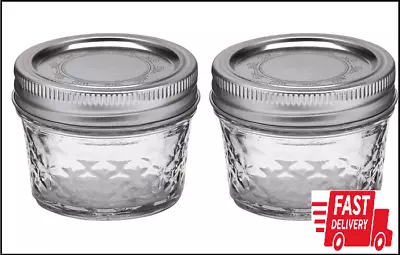Ball Mason 4oz Quilted Jelly Jars With Lids And Bands Set Of 2 • $15
