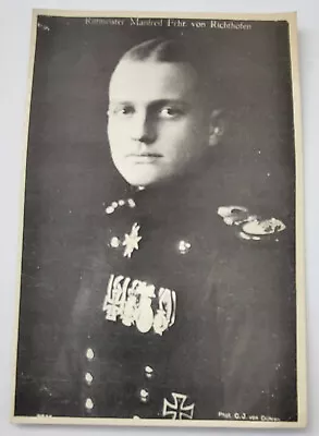 C 1918 Duhren Photogravure Pc Rittmeister Manfred Frhr Von Richthofen Red Baron • $29.99