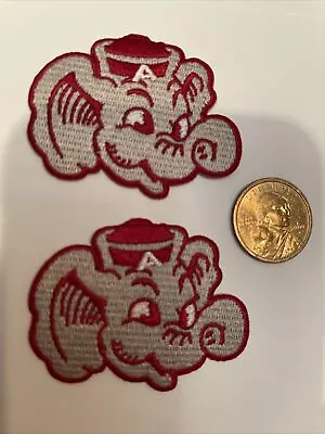 2 Alabama Crimson Tide Vintage Embroidered Iron On Patch Lot 2.5” X 2” • $10.89