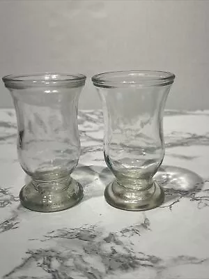 Vintage Jelly Jar Glasses Hourglass Kid Sized Seams • $13.60