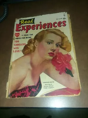 Real Experiences #25 Timely Comics 1950 Virginia Mayo Noir Film Star Photo Cover • $189.16