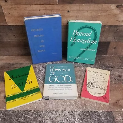 Vintage Lot Of 5 Religious Spiritual Books Bible Study Christianity Religion • $9.95