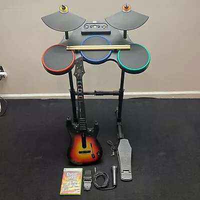 Xbox 360 Guitar Hero World Tour Drum Kit  Guitar Mic Complete Band BUNDLE Drums • $399.99