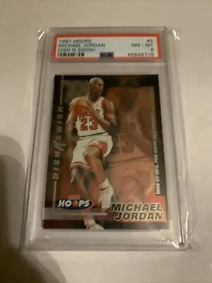 Michael Jordan 1997 Hoops Dish And Swish PSA 8 • $125