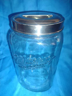 Mason Jar Storage Craft & More 159oz 4.7L Glass Canister Metal Lid Rare Size NEW • $27.99