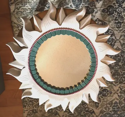 Vintage HOME INTERIORS & GIFTS 14  Diameter 3D Sun Flower WALL MIRRORS • $29.99