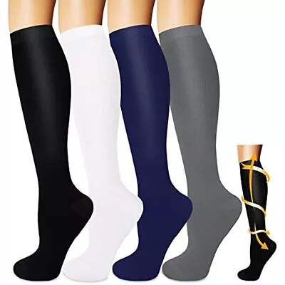 Compression Socks Stockings Knee High Medical 20-30 MmHG Graduated Support Socks • £4.59