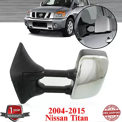 Towing Mirror Chrome Driver Side For 2004-2010 Nissan Titan SE / 08-15 PRO-4X • $128.73