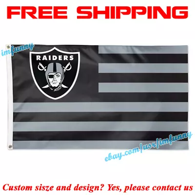 Oakland Raiders Flag Americana Stars & Stripes Deluxe Banner 3x5 Ft NFL 2024 • $12.95
