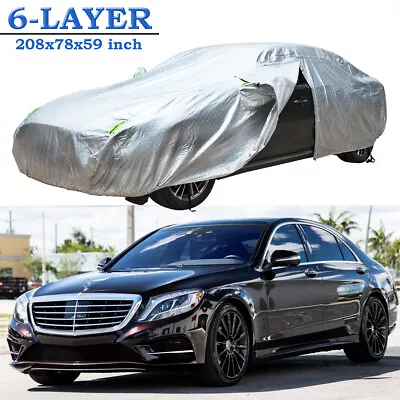 For Mercedes-Benz S550 S320 Car Cover All Weather Water Snow UV Proof + Zipper • $65.53