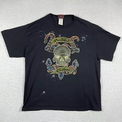 Pirates Of The Caribbean Shirt Mens XL Black At Worlds End Graphic Disney Tee • $16.20