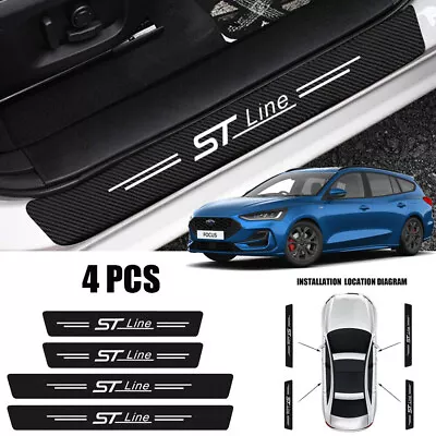  4X For Ford Focus ST Line Door Plate Sill Scuff Anti Scratch Sticker Protector • $17.99