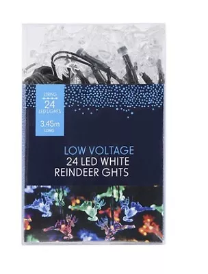$5 • Buy Bnib Low Voltage 24 Led Multi Colour Reinfeer Party Lights Unwanted Gift 🎁