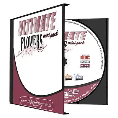 Flowers Clipart-vinyl Cutter Plotter Images-eps Vector Clip Art Graphics Cd • $34.77