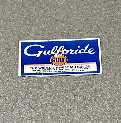 Vintage Gulf Gulfpride Porcelain Sign Car Gas Oil Truck • $44.99