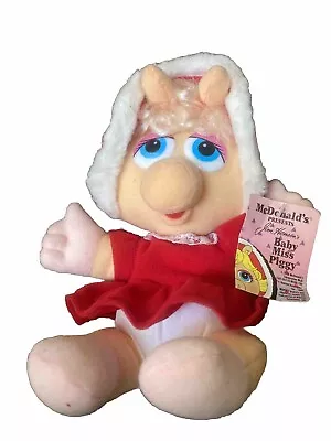 Vintage Baby Miss Piggy 10  Plush McDonalds Jim Henson Stuffed Toy 1988 With Tag • $15