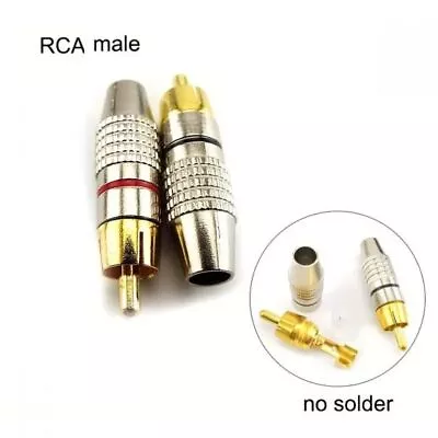 RCA Male Plug Solder Gold Audio Video Audio Video Adapter Connector • $2.49