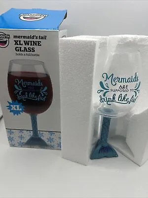BigMouth Inc. 750mL Mermaid's Tail XL Giant Wine Glass Holds A Full Bottle • $12.99