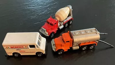Hot Wheels Toy Trucks: Peterbilt Cement Mixer Fuel & Wonder Delivery Trucks • $18
