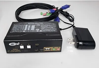CKL CKL-922HUA HDMI Switch 2 Port Dual Monitor Extended Display Black  • $34.77