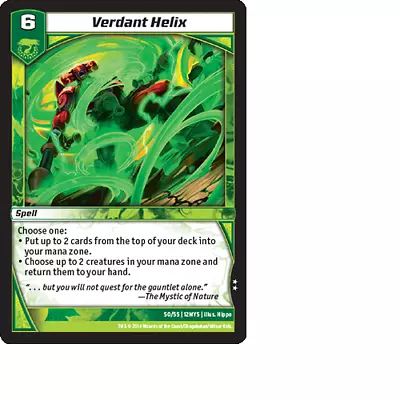 Kaijudo X3 VERDANT HELIX Uncommon #50/55 12MYS (Playset) The 5 Mystics 2014 TCG • $1.02