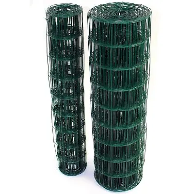 10M Garden Wire Fence Chicken Wire PVC Coated Metal Coop Green Pet Run Rabbit • £24.99